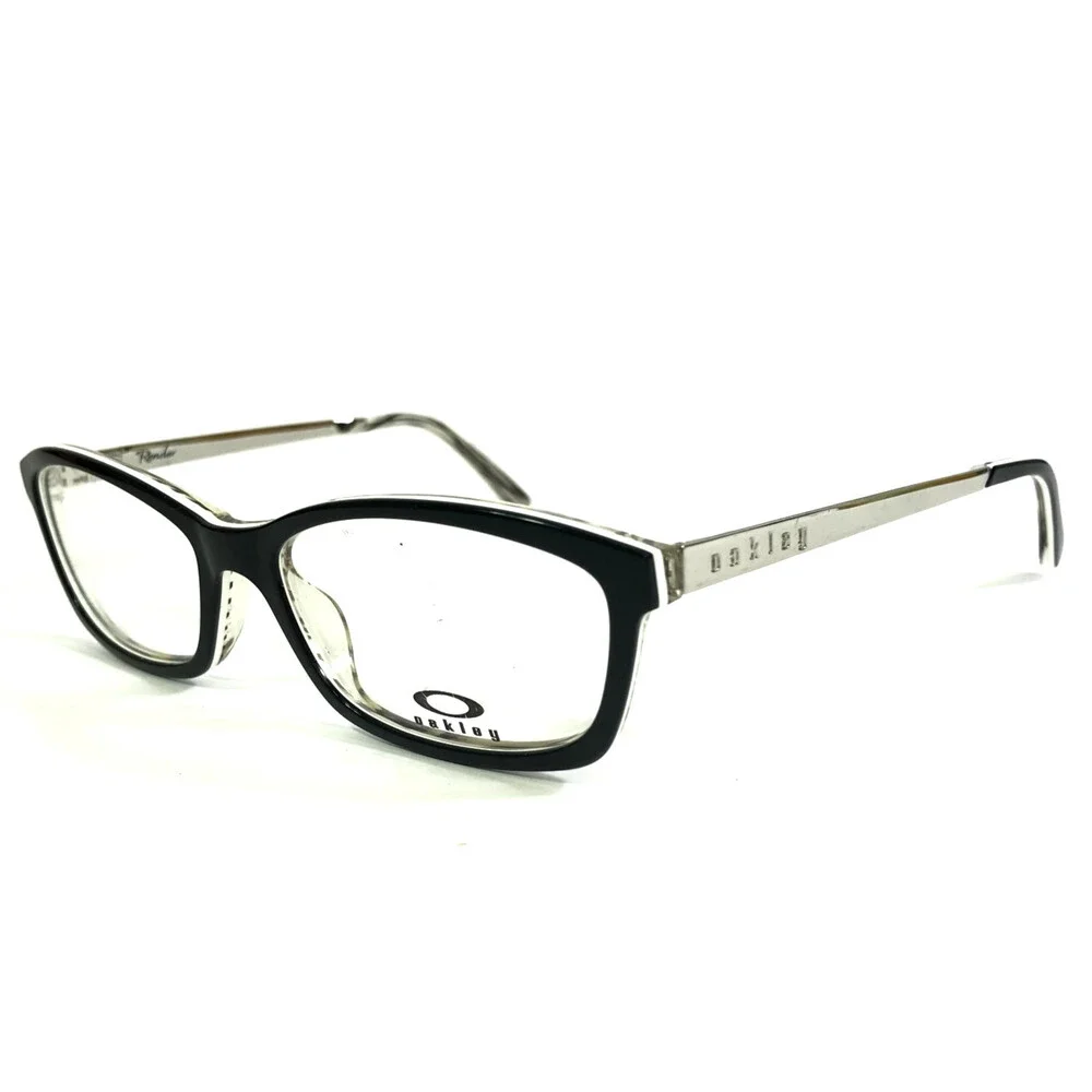 Oakley Eyeglasses Frames Render OX1089-0153 Jet Black White Rectangle 53-16-140